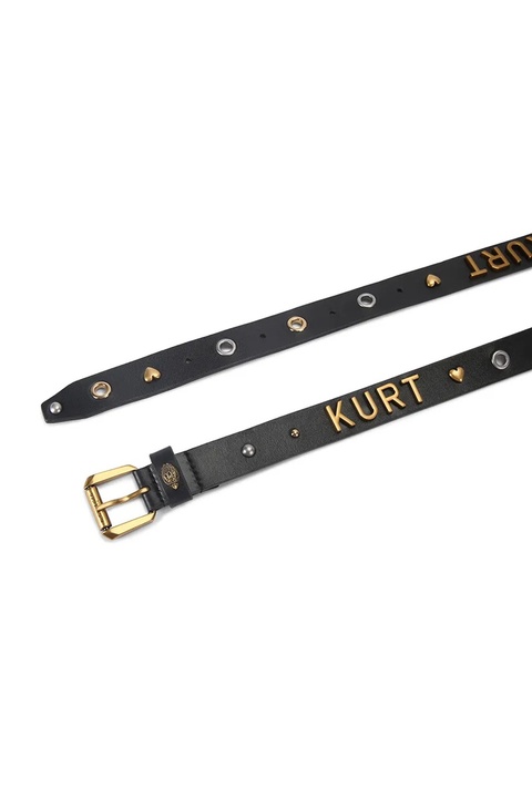 Kurt Geiger London pasek skórzany damski kolor czarny 5411400109 - zdjęcie produktu nr 2