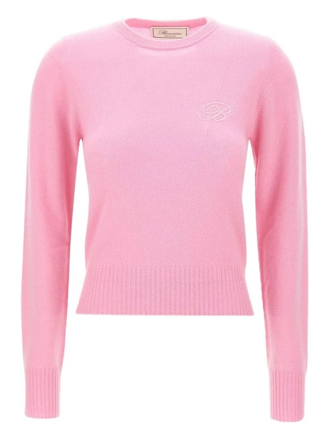 Blumarine embroidered ribbed cashmere sweater - Pink - zdjęcie produktu nr 1