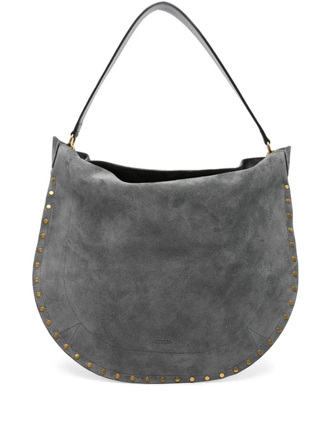 ISABEL MARANT Oskan studded suede shoulder bag - Grey - zdjęcie produktu nr 1