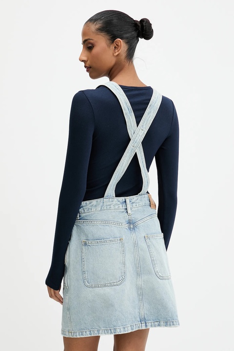 Tommy Jeans sukienka jeansowa kolor niebieski mini rozkloszowana DW0DW22149 - zdjęcie produktu nr 2