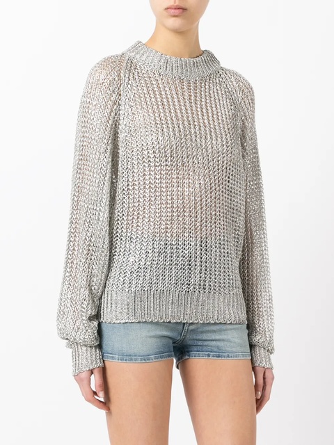 Balmain open knit jumper - Metallic - zdjęcie produktu nr 2