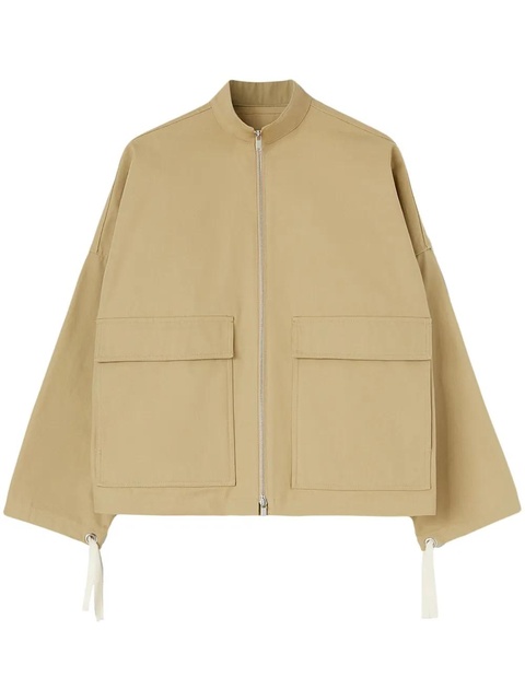 Jil Sander logo-appliqué cotton jacket - Brown - zdjęcie produktu nr 1