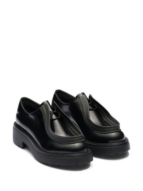 Prada raised-edge leather lace-up shoes - Black - zdjęcie produktu nr 2