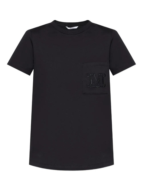 Max Mara logo-embroidered T-shirt - Black - zdjęcie produktu nr 1