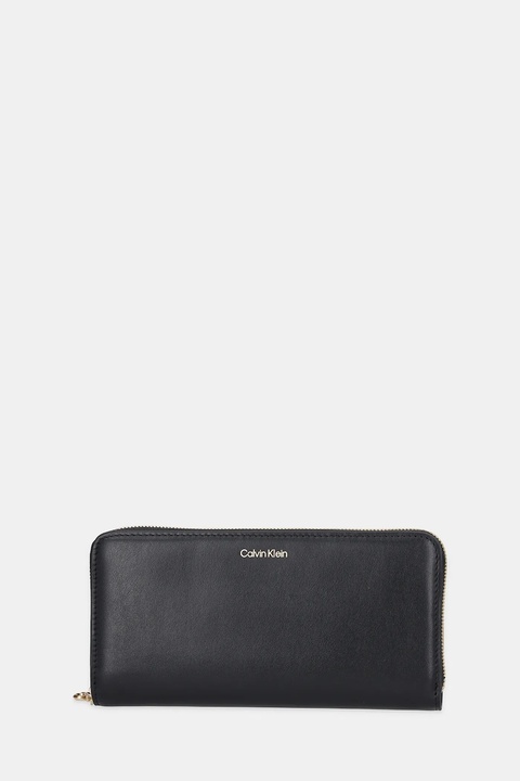 Calvin Klein portfel skórzany damski kolor czarny LV04F1093G - zdjęcie produktu nr 1