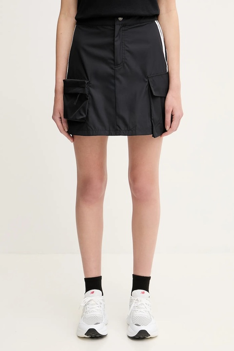 adidas Originals spódnica Cargo Miniskirt kolor czarny mini rozkloszowana JJ3087 - zdjęcie produktu nr 1