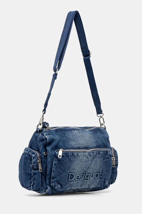 Desigual torebka HALF LOGO kolor niebieski 25SAXD22 - zdjęcie produktu nr 1