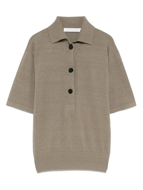 Christopher Esber knitted polo top - Grey - zdjęcie produktu nr 1