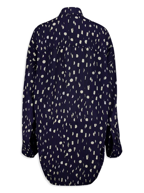 Balenciaga painted pleated shirt - Blue - zdjęcie produktu nr 2