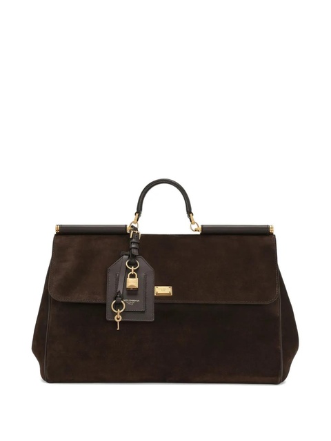 Dolce & Gabbana My Sicily suede tote bag - Brown - zdjęcie produktu nr 1