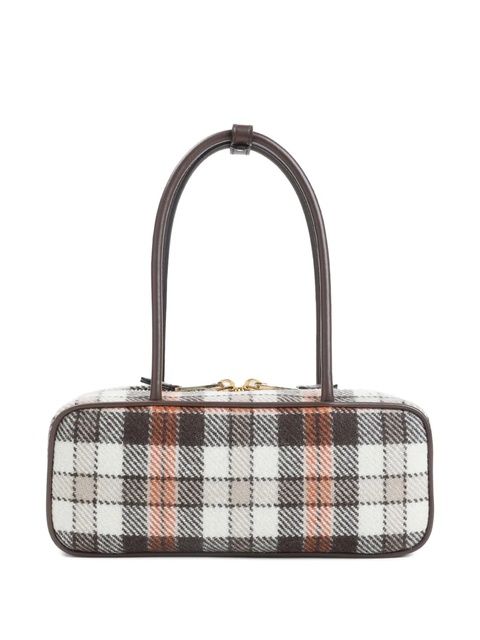 Miu Miu plaid-pattern top-handle shoulder bag - Brown - zdjęcie produktu nr 2