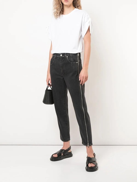 3.1 Phillip Lim zip-detail cropped jeans - Black - zdjęcie produktu nr 1