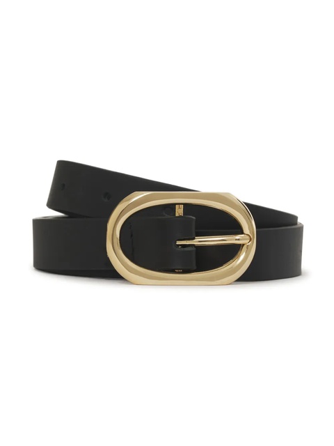 ANINE BING small Signature Link leather belt - Black - zdjęcie produktu nr 2