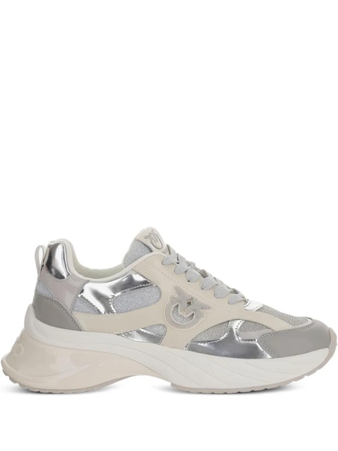 PINKO Ariel mirror-finish sneakers - Grey - zdjęcie produktu nr 1