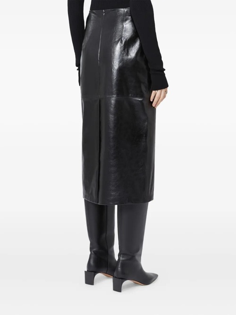 Max Mara panelled leather skirt - Black - zdjęcie produktu nr 2