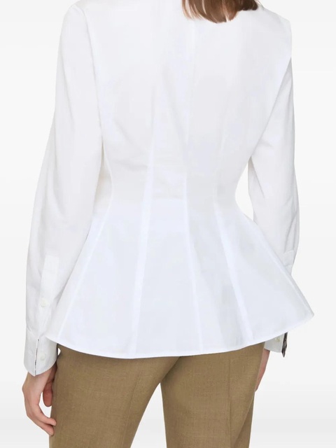 Burberry Equestrian Knight-motif cotton shirt - White - zdjęcie produktu nr 1