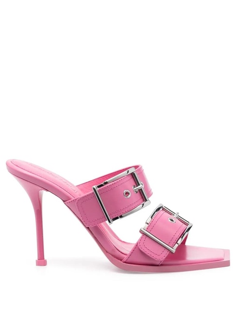 Alexander McQueen 100mm buckled leather sandals - Pink - zdjęcie produktu nr 1
