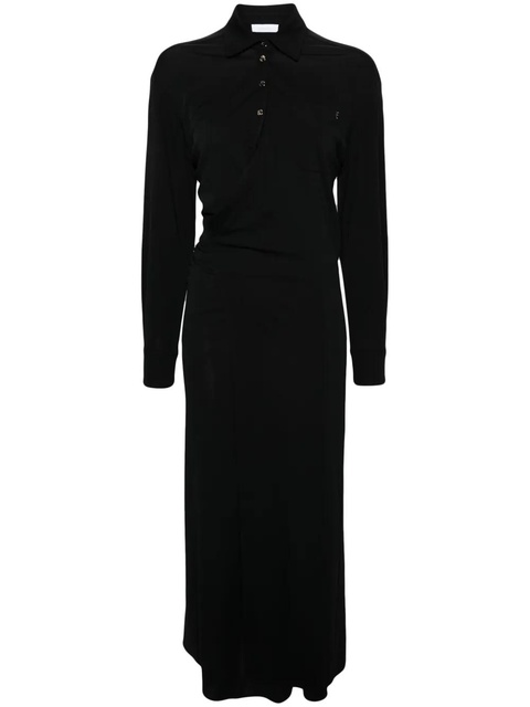Rabanne ruched midi wrap dress - Black - zdjęcie produktu nr 1