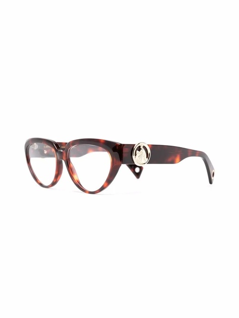 Lanvin logo-plaque tortoiseshell-effect glasses - Brown - zdjęcie produktu nr 2