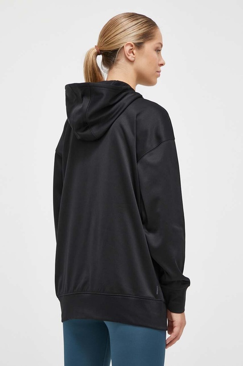 adidas Performance bluza treningowa kolor czarny z kapturem gładka - zdjęcie produktu nr 2