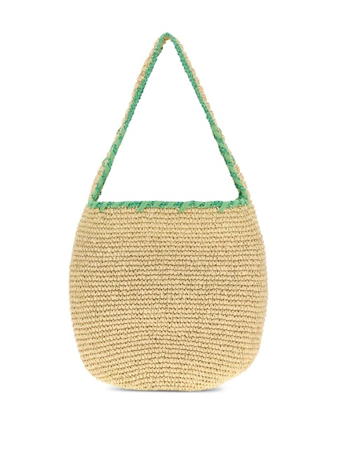 Marni large logo-embroidered raffia tote bag - Neutrals - zdjęcie produktu nr 2