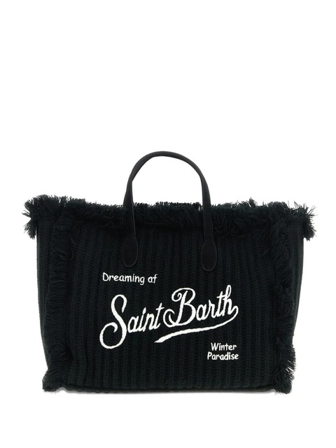 MC2 Saint Barth Colette fringed wool tote bag - Black - zdjęcie produktu nr 1