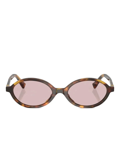 Miu Miu oval-frame sunglasses - Brown - zdjęcie produktu nr 1