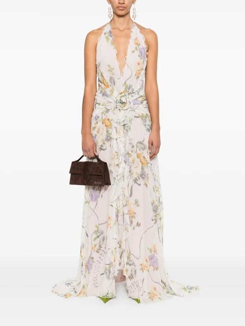 Blumarine floral-print maxi dress - White - zdjęcie produktu nr 2