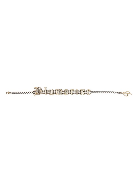 Blumarine crystal-embellished logo necklace - Silver - zdjęcie produktu nr 1