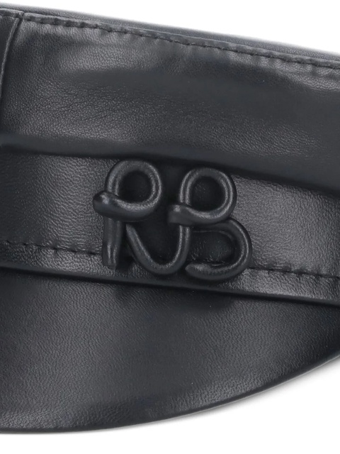 Ruslan Baginskiy leather baker-boy hat - Black - zdjęcie produktu nr 2