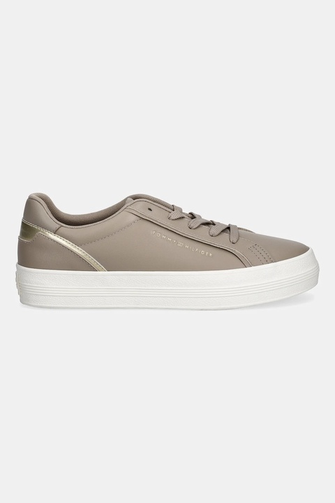 Tommy Hilfiger sneakersy skórzane VULC FOXING SNEAKER damskie kolor beżowy FW0FW08683 - zdjęcie produktu nr 2