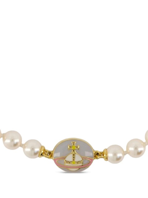 Vivienne Westwood pearl Orb-detail necklace - Pink - zdjęcie produktu nr 2