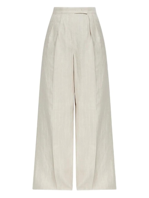 Max Mara Rauche pleated wide-leg trousers - Neutrals - zdjęcie produktu nr 1