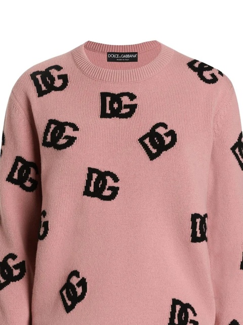 Dolce & Gabbana DG-logo wool sweater - Pink - zdjęcie produktu nr 2