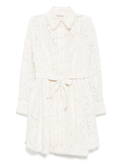 ZIMMERMANN mini dawning tuck dress - Neutrals - zdjęcie produktu nr 1
