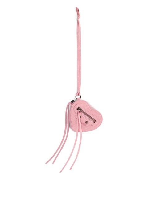 Balenciaga heart-shaped leather keyring - Pink - zdjęcie produktu nr 2