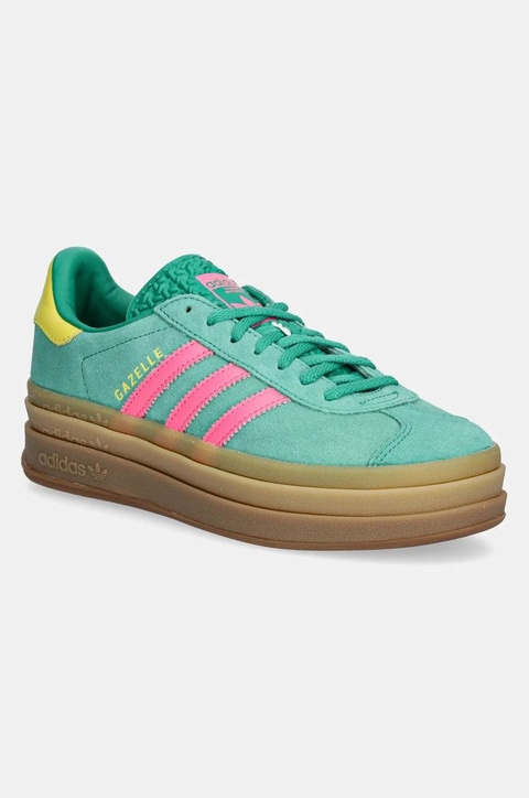 adidas Originals sneakersy zamszowe Gazelle Bold kolor zielony JH9668 - zdjęcie produktu nr 1