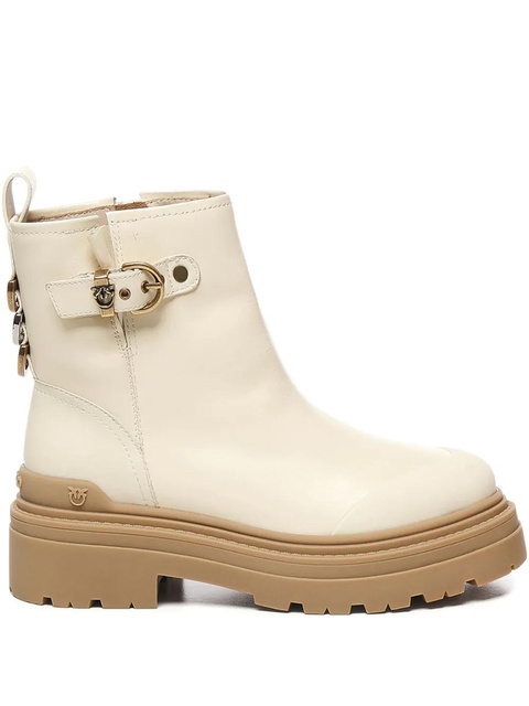 PINKO buckle-detail platform boots - White - zdjęcie produktu nr 1