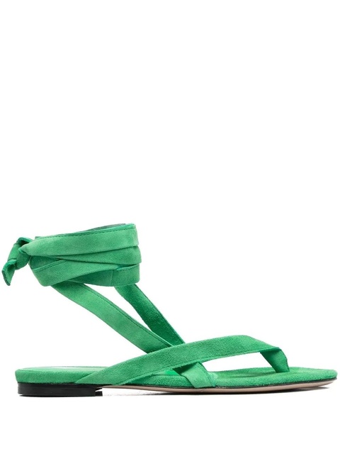 The Attico Beth lace-up sandals - Green - zdjęcie produktu nr 1