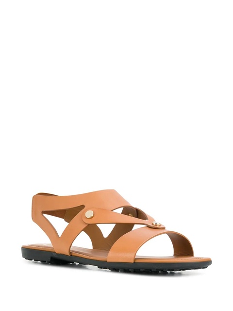 Tod's studded flat sandals - Brown - zdjęcie produktu nr 2