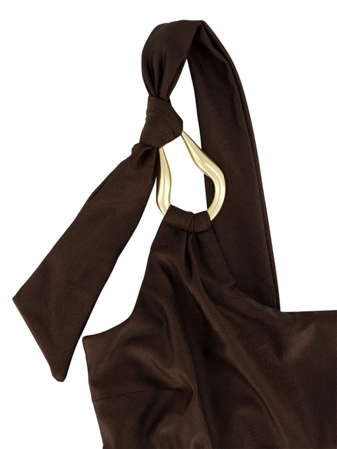 ZIMMERMANN Ascension one-shoulder bikini top - Brown - zdjęcie produktu nr 1