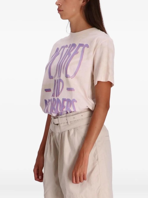 ISABEL MARANT cotton T-shirt - Neutrals - zdjęcie produktu nr 1