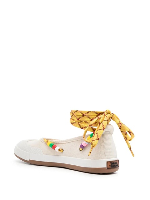Vivienne Westwood lace-up ballerina sneakers - Neutrals - zdjęcie produktu nr 2
