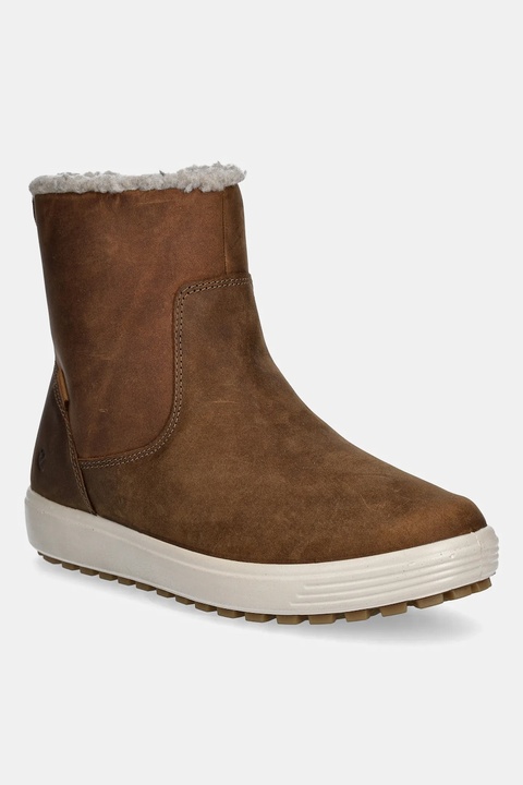 Ecco śniegowce zamszowe Soft 7 Tred Warm kolor brązowy 450753-02034 - zdjęcie produktu nr 1