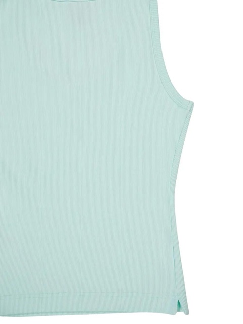 Casablanca rine-ribbed square-neck tank top - Green - zdjęcie produktu nr 2