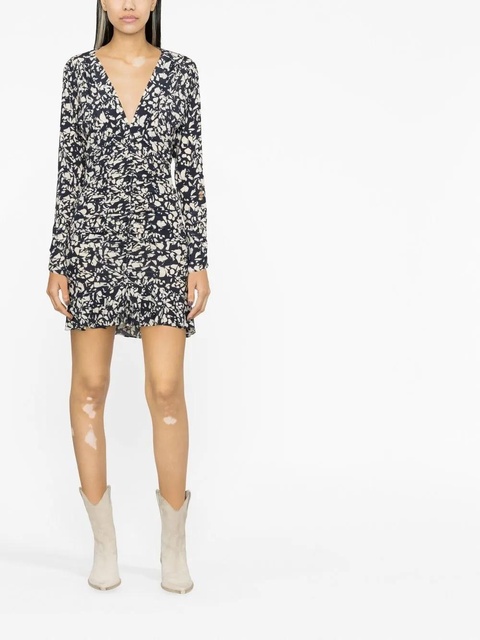 ISABEL MARANT Lara floral-print mini dress - Black - zdjęcie produktu nr 2
