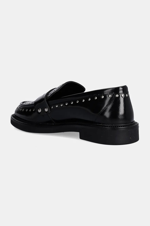 Steve Madden mokasyny skórzane Harloe damskie kolor czarny na płaskim obcasie SM11003264 - zdjęcie produktu nr 2