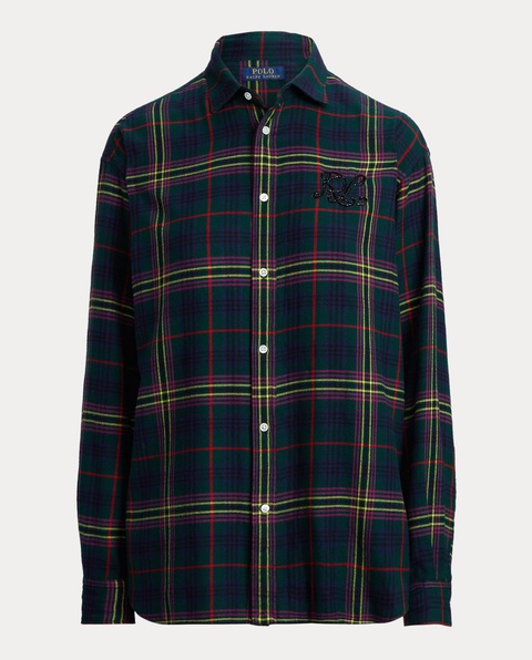 RALPH LAUREN - Bawełniana koszula w kratę Relaxed Fit - zdjęcie produktu nr 1