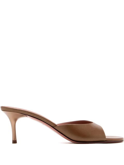 Amina Muaddi 60mm leather sandals - Brown - zdjęcie produktu nr 1
