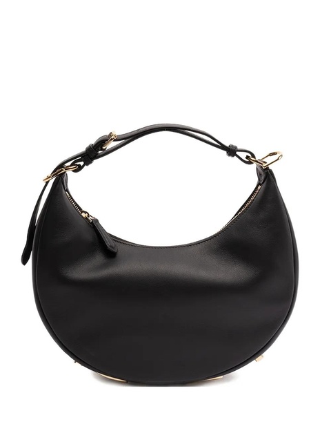 FENDI gold-tone lettering half-moon shoulder bag - Black - zdjęcie produktu nr 1